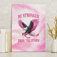 Pink Ribbon American Eagle Canvas Wall Art Breast Cancer Awareness - Be Stronger Than The Storm