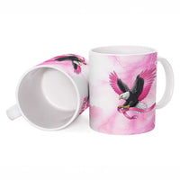 Pink Ribbon American Eagle Ceramic Mug Breast Cancer Awareness - Be Stronger Than The Storm