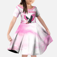 Pink Ribbon American Eagle Family Matching Summer Maxi Dress and Hawaiian Shirt Breast Cancer Awareness - Be Stronger Than The Storm