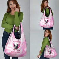 Pink Ribbon American Eagle Grocery Bag Breast Cancer Awareness - Be Stronger Than The Storm
