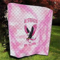 Pink Ribbon American Eagle Quilt Breast Cancer Awareness - Be Stronger Than The Storm