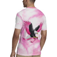 Pink Ribbon American Eagle Rugby Jersey Breast Cancer Awareness - Be Stronger Than The Storm