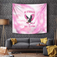 Pink Ribbon American Eagle Tapestry Breast Cancer Awareness - Be Stronger Than The Storm