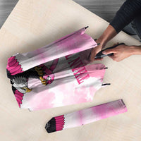 Pink Ribbon American Eagle Umbrella Breast Cancer Awareness - Be Stronger Than The Storm