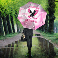 Pink Ribbon American Eagle Umbrella Breast Cancer Awareness - Be Stronger Than The Storm