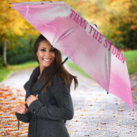 Pink Ribbon American Eagle Umbrella Breast Cancer Awareness - Be Stronger Than The Storm
