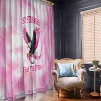 Pink Ribbon American Eagle Window Curtain Breast Cancer Awareness - Be Stronger Than The Storm