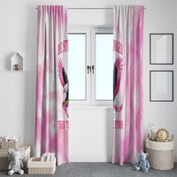 Pink Ribbon American Eagle Window Curtain Breast Cancer Awareness - Be Stronger Than The Storm