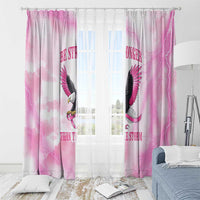Pink Ribbon American Eagle Window Curtain Breast Cancer Awareness - Be Stronger Than The Storm