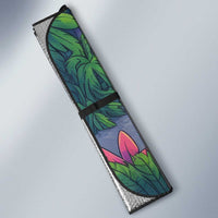 Funny Silly Goose on The Loose Auto Sun Shade with Skateboard and Palm Trees