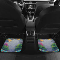 Funny Silly Goose on The Loose Car Mats with Skateboard and Palm Trees