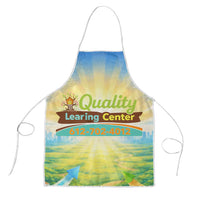 Quality Learning Center Apron Funny Day Care Bright and Playful Branded