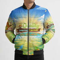 Quality Learning Center Bomber Puffer Jacket Funny Day Care Bright and Playful Branded