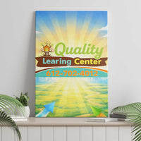 Quality Learning Center Canvas Wall Art Funny Day Care Bright and Playful Branded