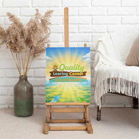 Quality Learning Center Canvas Wall Art Funny Day Care Bright and Playful Branded