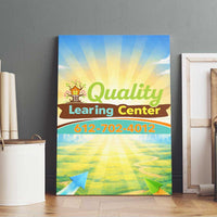 Quality Learning Center Canvas Wall Art Funny Day Care Bright and Playful Branded