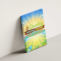Quality Learning Center Canvas Wall Art Funny Day Care Bright and Playful Branded