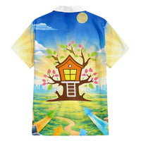 Quality Learning Center Family Matching Off The Shoulder Long Sleeve Dress and Hawaiian Shirt Funny Day Care Bright and Playful Branded