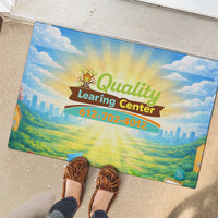 Quality Learning Center Rubber Doormat Funny Day Care Bright and Playful Branded