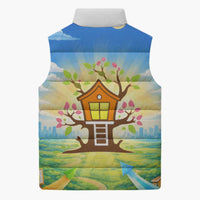 Quality Learning Center Sleeveless Puffer Jacket Funny Day Care Bright and Playful Branded