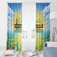Quality Learning Center Window Curtain Funny Day Care Bright and Playful Branded