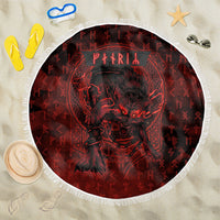 Fenrir Norse Wolf Beach Blanket Viking Runic Celtic Knot Dark Art
