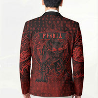 Fenrir Norse Wolf Blazer Viking Runic Celtic Knot Dark Art