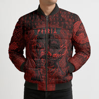 Fenrir Norse Wolf Bomber Puffer Jacket Viking Runic Celtic Knot Dark Art