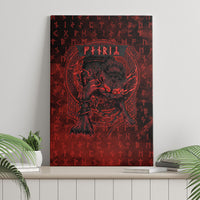 Fenrir Norse Wolf Canvas Wall Art Viking Runic Celtic Knot Dark Art
