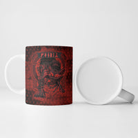 Fenrir Norse Wolf Ceramic Mug Viking Runic Celtic Knot Dark Art