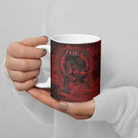Fenrir Norse Wolf Ceramic Mug Viking Runic Celtic Knot Dark Art