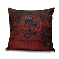 Fenrir Norse Wolf Pillow Cover Viking Runic Celtic Knot Dark Art
