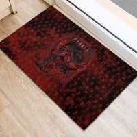 Fenrir Norse Wolf Rubber Doormat Viking Runic Celtic Knot Dark Art