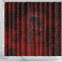 Fenrir Norse Wolf Shower Curtain Viking Runic Celtic Knot Dark Art