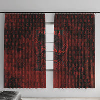 Fenrir Norse Wolf Window Curtain Viking Runic Celtic Knot Dark Art