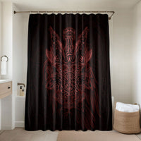 Huginn and Muninn with Fenrir and Vegvisir Bathroom Set Viking Runic Celtic Knot Dark Gothic Art