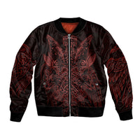 Huginn and Muninn with Fenrir and Vegvisir Bomber Jacket Viking Runic Celtic Knot Dark Gothic Art