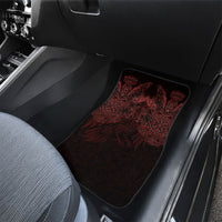 Huginn and Muninn with Fenrir and Vegvisir Car Mats Viking Runic Celtic Knot Dark Gothic Art