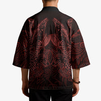 Huginn and Muninn with Fenrir and Vegvisir Kimono Viking Runic Celtic Knot Dark Gothic Art