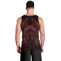 Huginn and Muninn with Fenrir and Vegvisir Men Tank Top Viking Runic Celtic Knot Dark Gothic Art