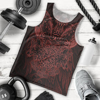 Huginn and Muninn with Fenrir and Vegvisir Men Tank Top Viking Runic Celtic Knot Dark Gothic Art