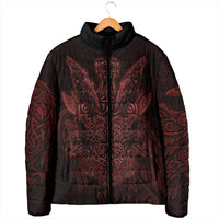 Huginn and Muninn with Fenrir and Vegvisir Padded Jacket Viking Runic Celtic Knot Dark Gothic Art