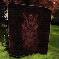 Huginn and Muninn with Fenrir and Vegvisir Quilt Viking Runic Celtic Knot Dark Gothic Art