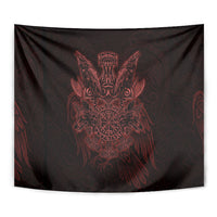 Huginn and Muninn with Fenrir and Vegvisir Tapestry Viking Runic Celtic Knot Dark Gothic Art