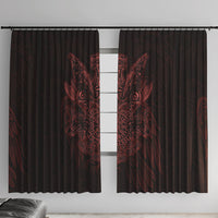 Huginn and Muninn with Fenrir and Vegvisir Window Curtain Viking Runic Celtic Knot Dark Gothic Art