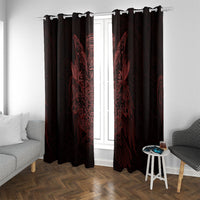 Huginn and Muninn with Fenrir and Vegvisir Window Curtain Viking Runic Celtic Knot Dark Gothic Art