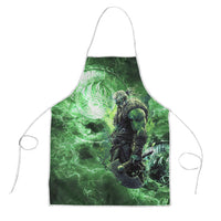Norse Viking Warrior with Axe Apron Celtic Knot Nordic Fantasy Lightning Art