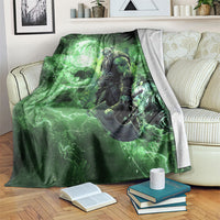 Norse Viking Warrior with Axe Blanket Celtic Knot Nordic Fantasy Lightning Art