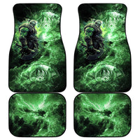 Norse Viking Warrior with Axe Car Mats Celtic Knot Nordic Fantasy Lightning Art