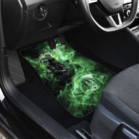 Norse Viking Warrior with Axe Car Mats Celtic Knot Nordic Fantasy Lightning Art